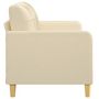 Voir la diapositive 4 : VIDAXL Canape a 2 places Creme 140 cm Tissu