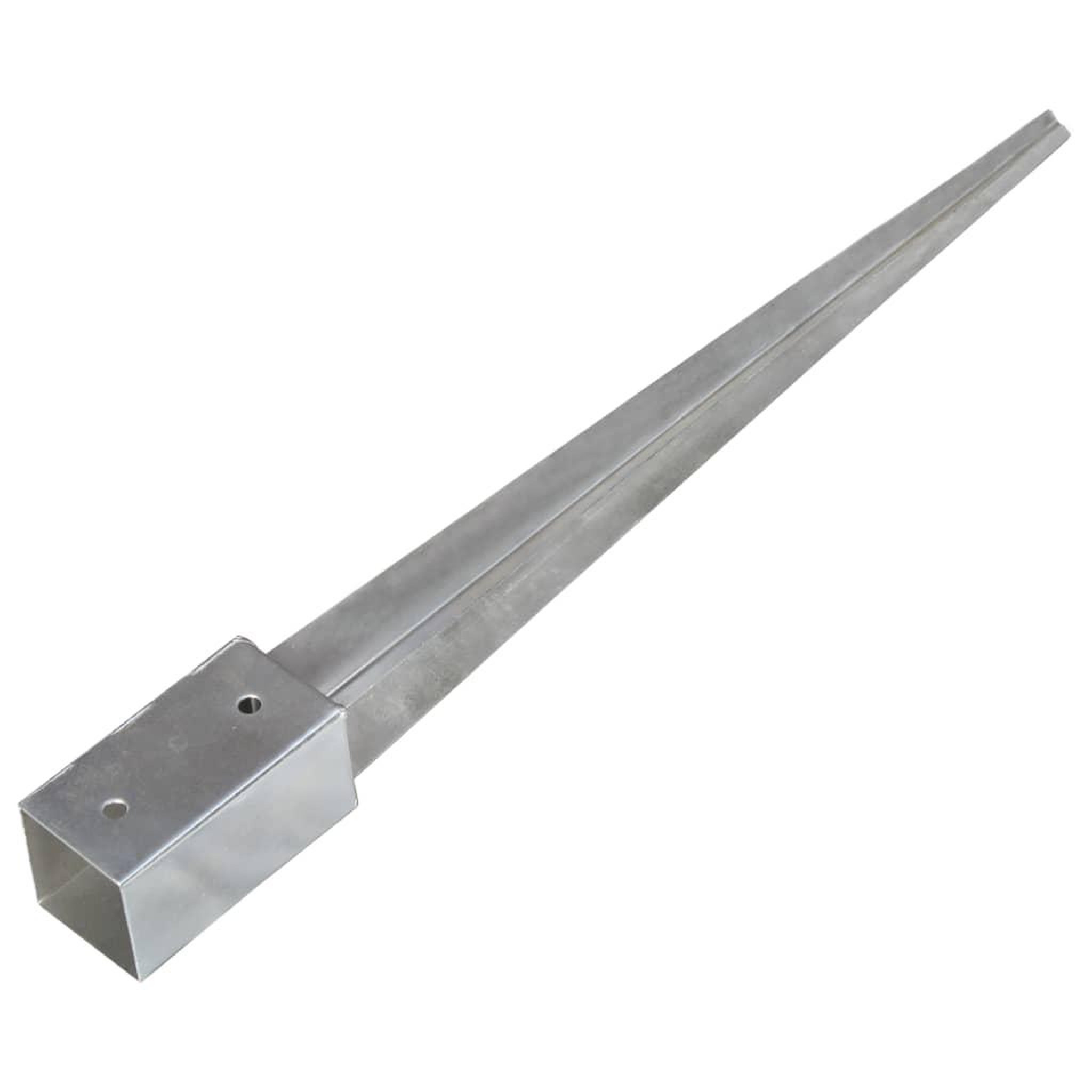 Voir la diapositive 4 : VIDAXL Piquets au sol 6 pcs Argente 7x7x75 cm Acier galvanise