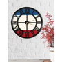Voir la diapositive 2 : HOME MANIA Horloge murale en métal Wall
