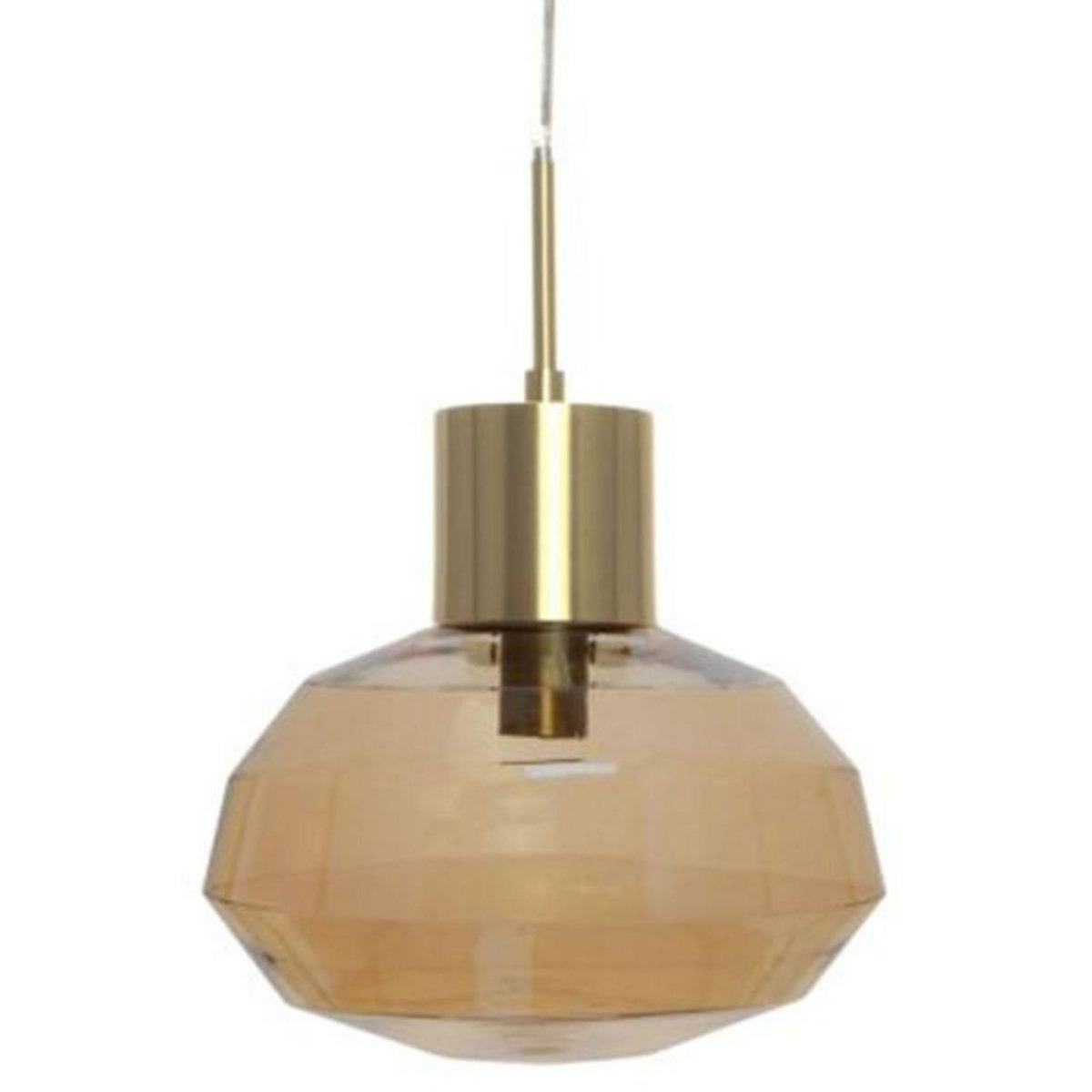 Paris Prix Lampe Suspension Design  Vince  32cm Ambre