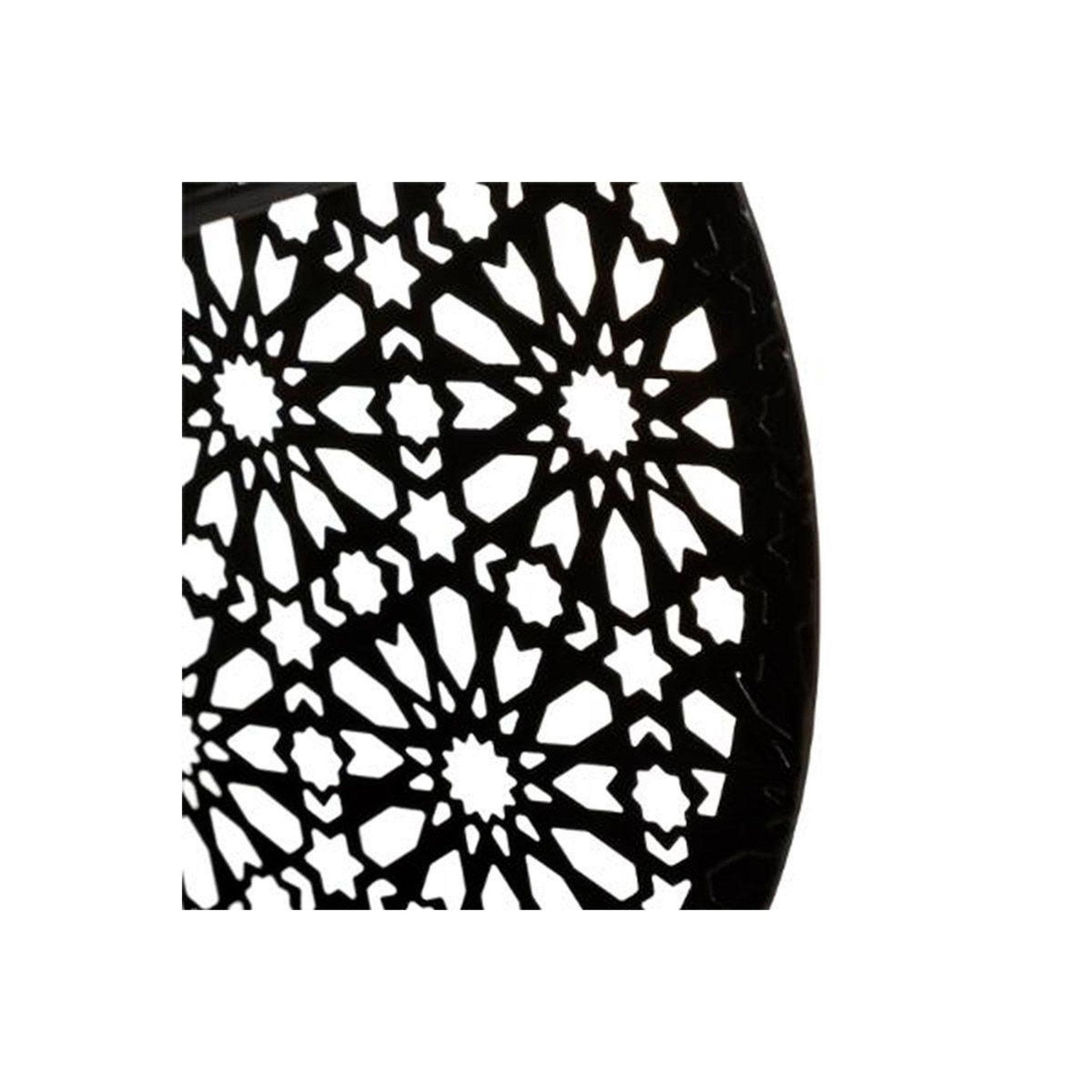 Voir la diapositive 2 : ATMOSPHERA Lampe à poser ronde  lonzo  22cm noir