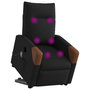 Voir la diapositive 3 : VIDAXL Fauteuil inclinable de massage electrique Noir Tissu