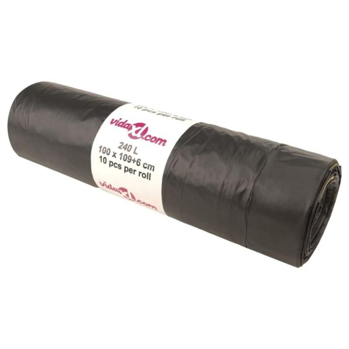 VIDAXL Sacs poubelles avec cordons 150 pcs noir 240 L