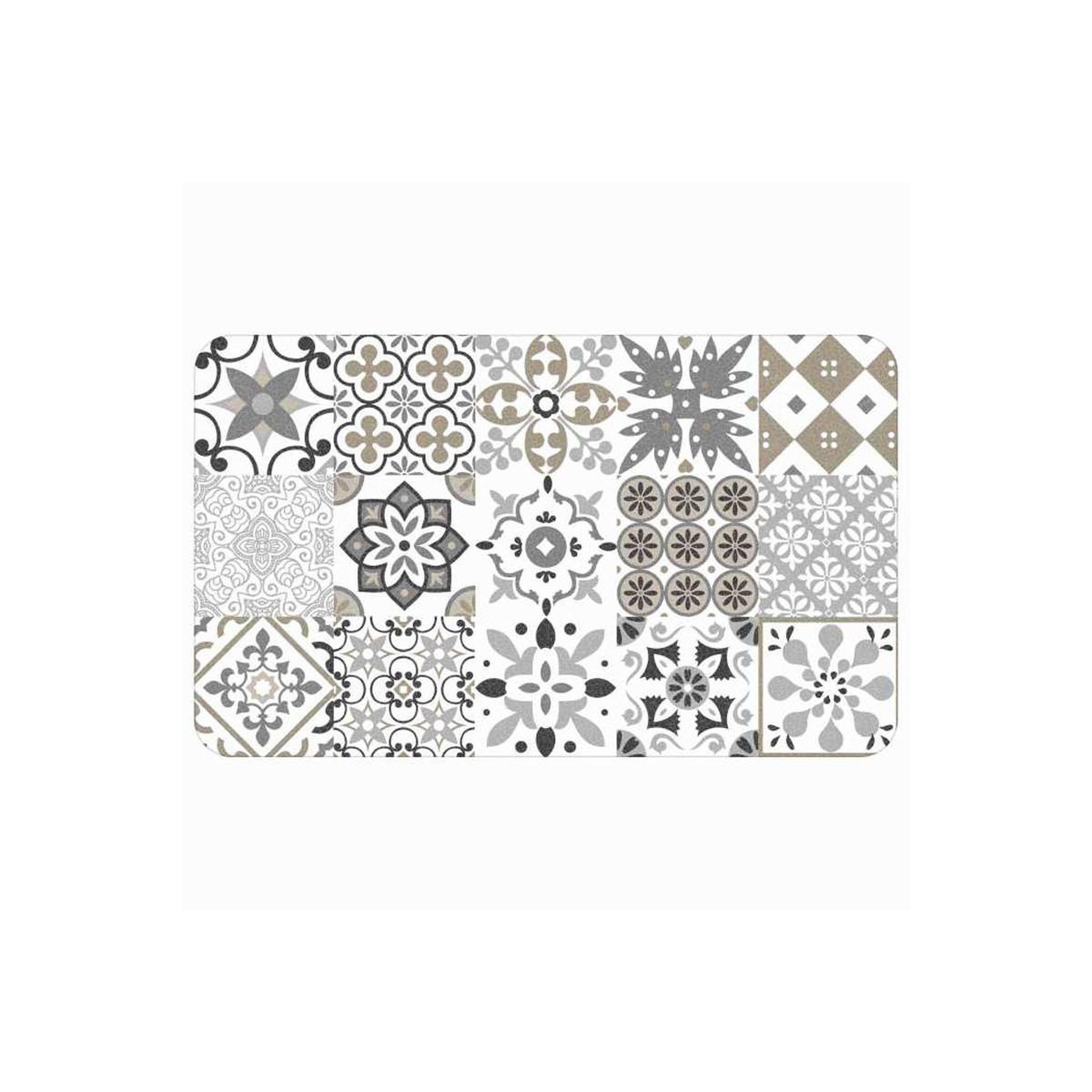 Douceur d'Intérieur Tapis déco rectangle  salou  45x75cm naturel