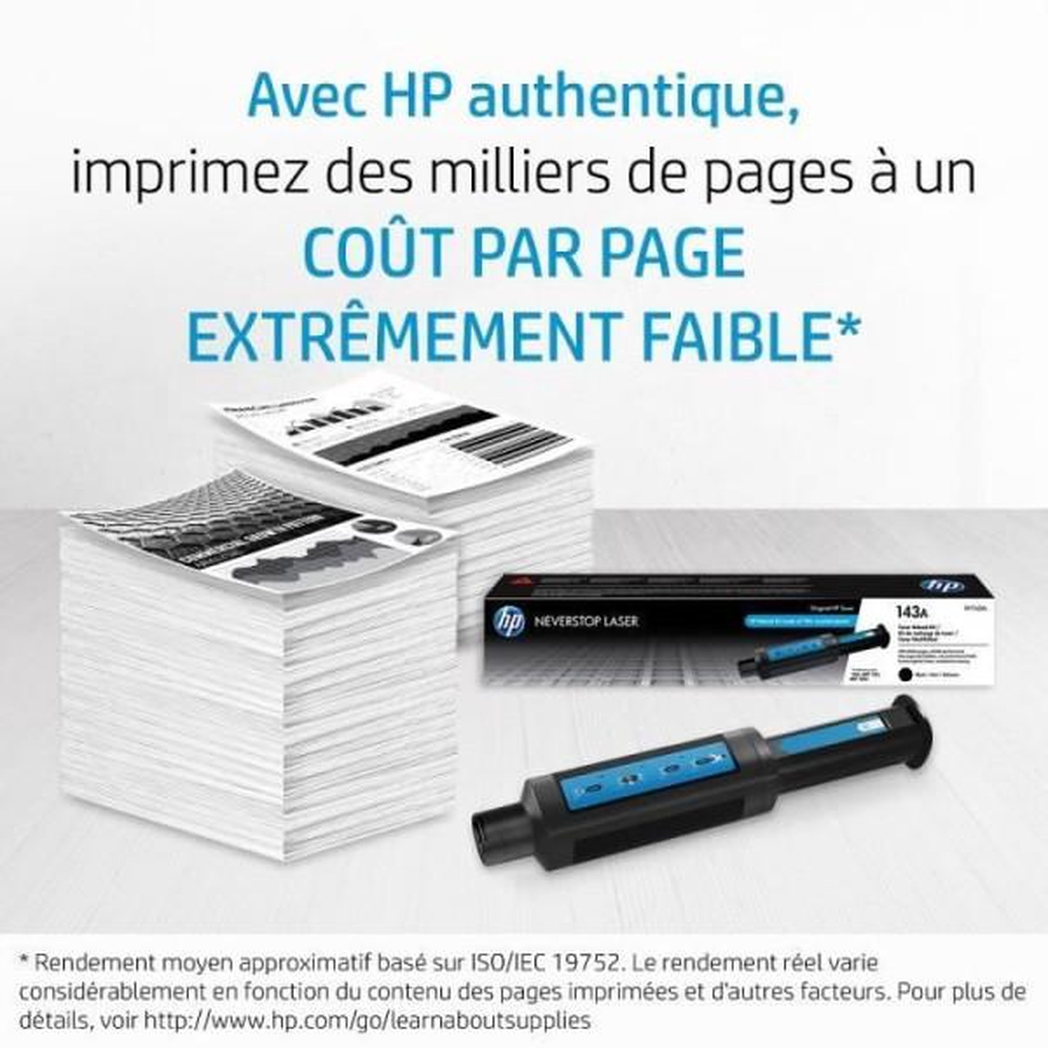 Voir la diapositive 2 : HP Cartouche d'encre Hp TONER NEVERSTOP 143AD NOIR