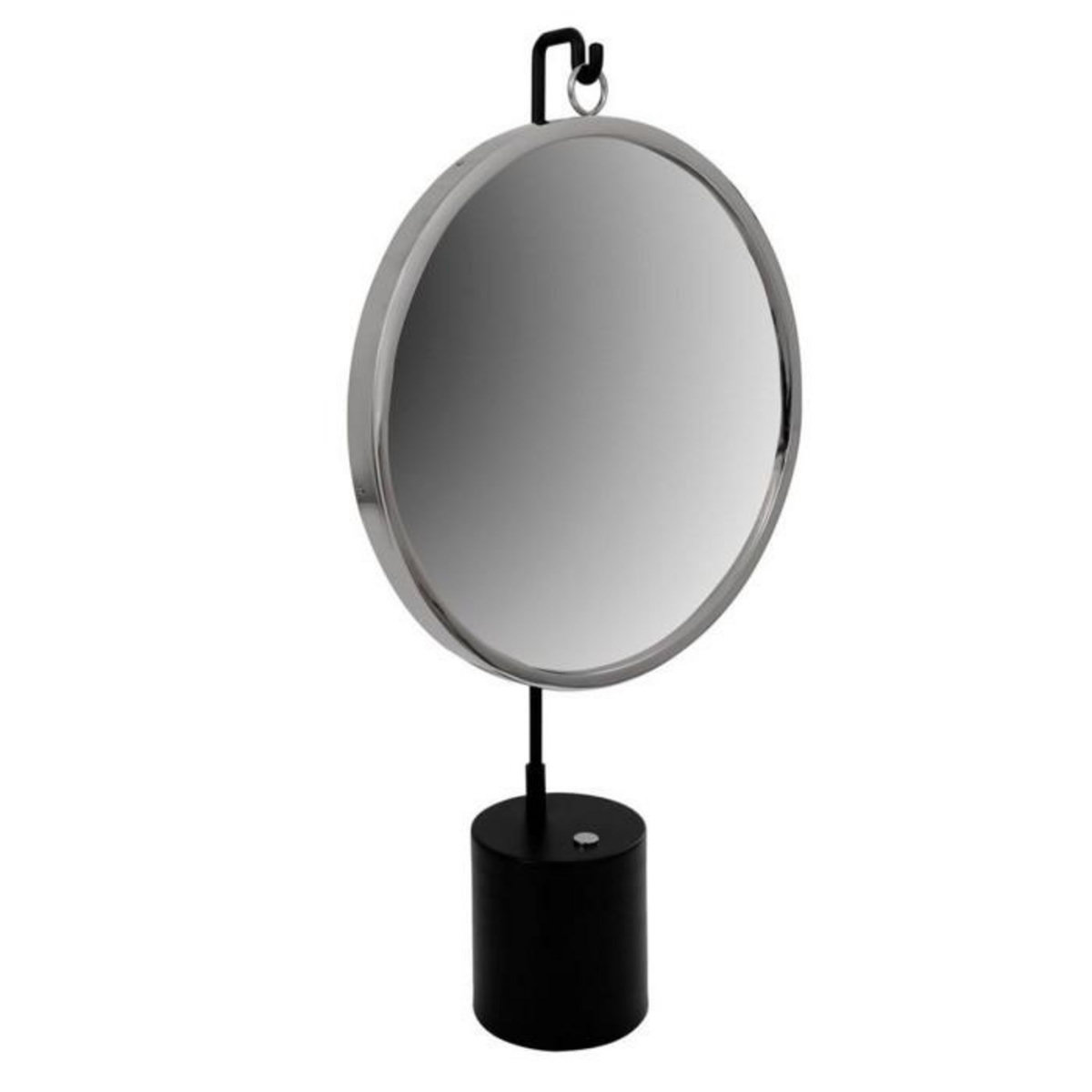 Paris Prix Miroir à Poser Rond  Eleganca  75cm Noir & Argent