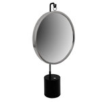 Paris Prix Miroir à Poser Rond  Eleganca  75cm Noir & Argent