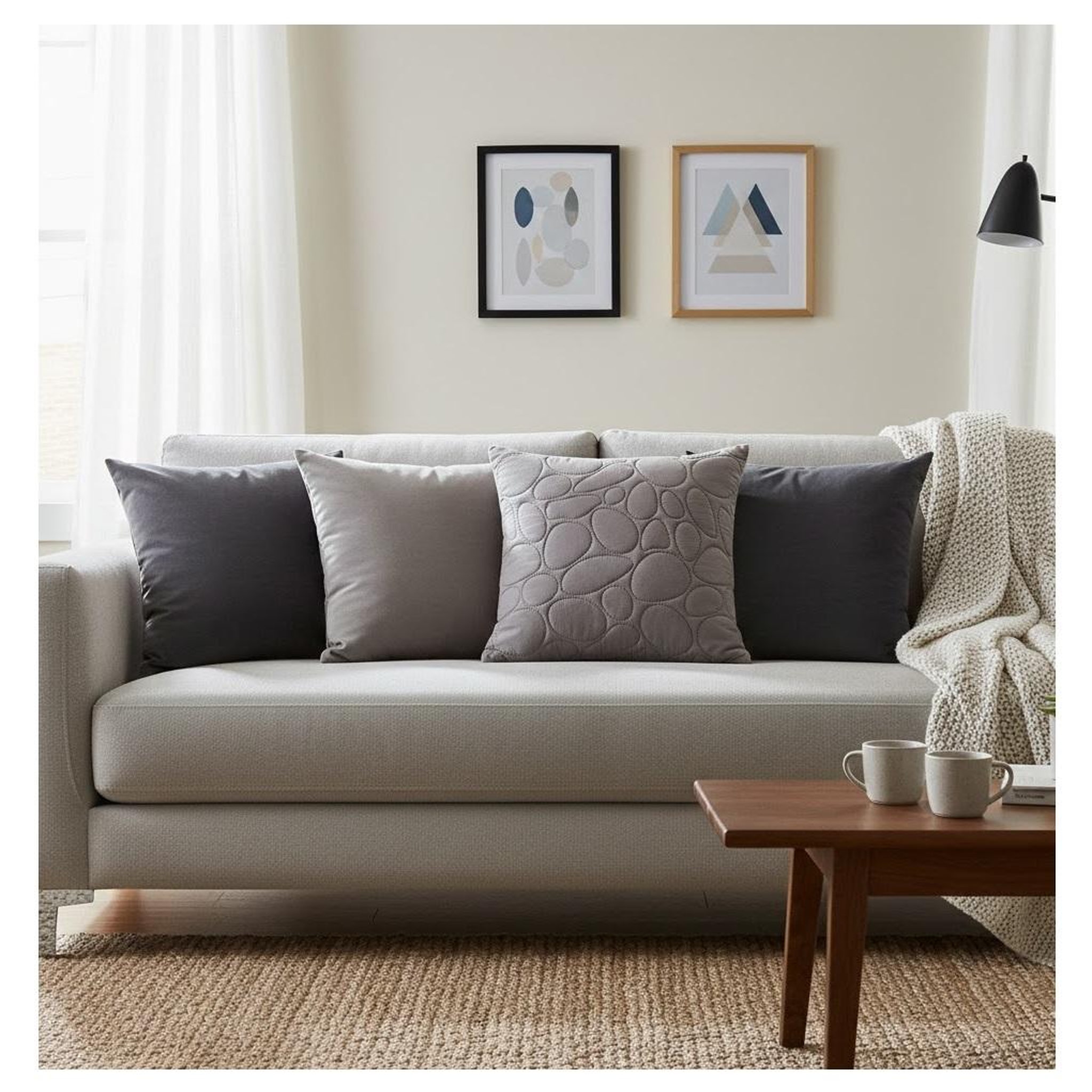 Voir la diapositive 2 : Eden Housse de coussin uni dolina design et moderne