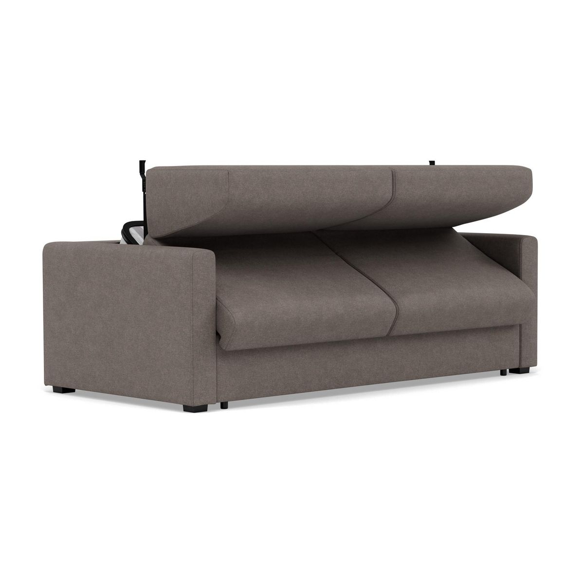 BEST MOBILIER Julia - canapé 3 places convertible express couchage quotidien 140 cm matelas 14 cm en tissu