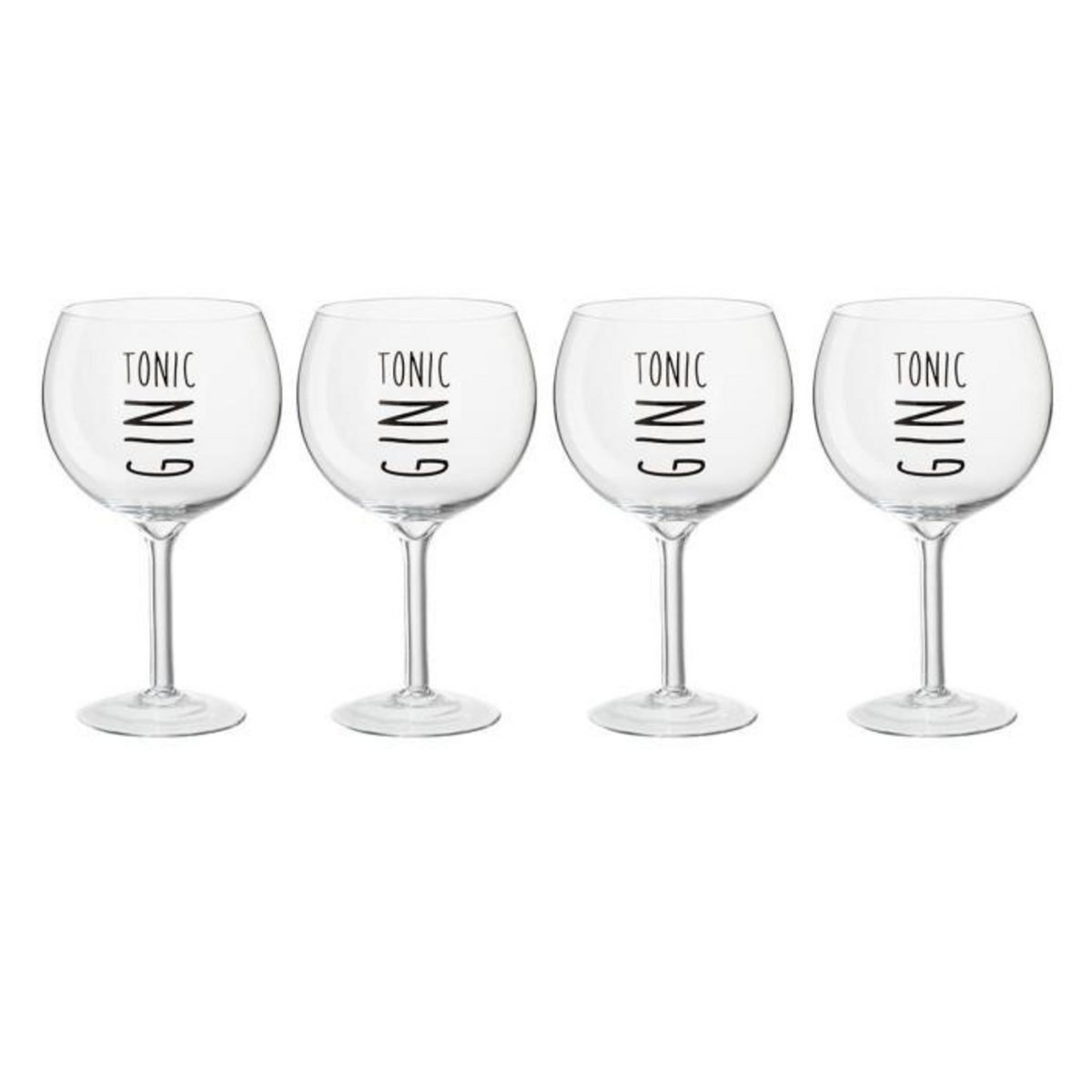 Paris Prix Lot de 4 Verres à Gin  Apéro  21cm Transparent