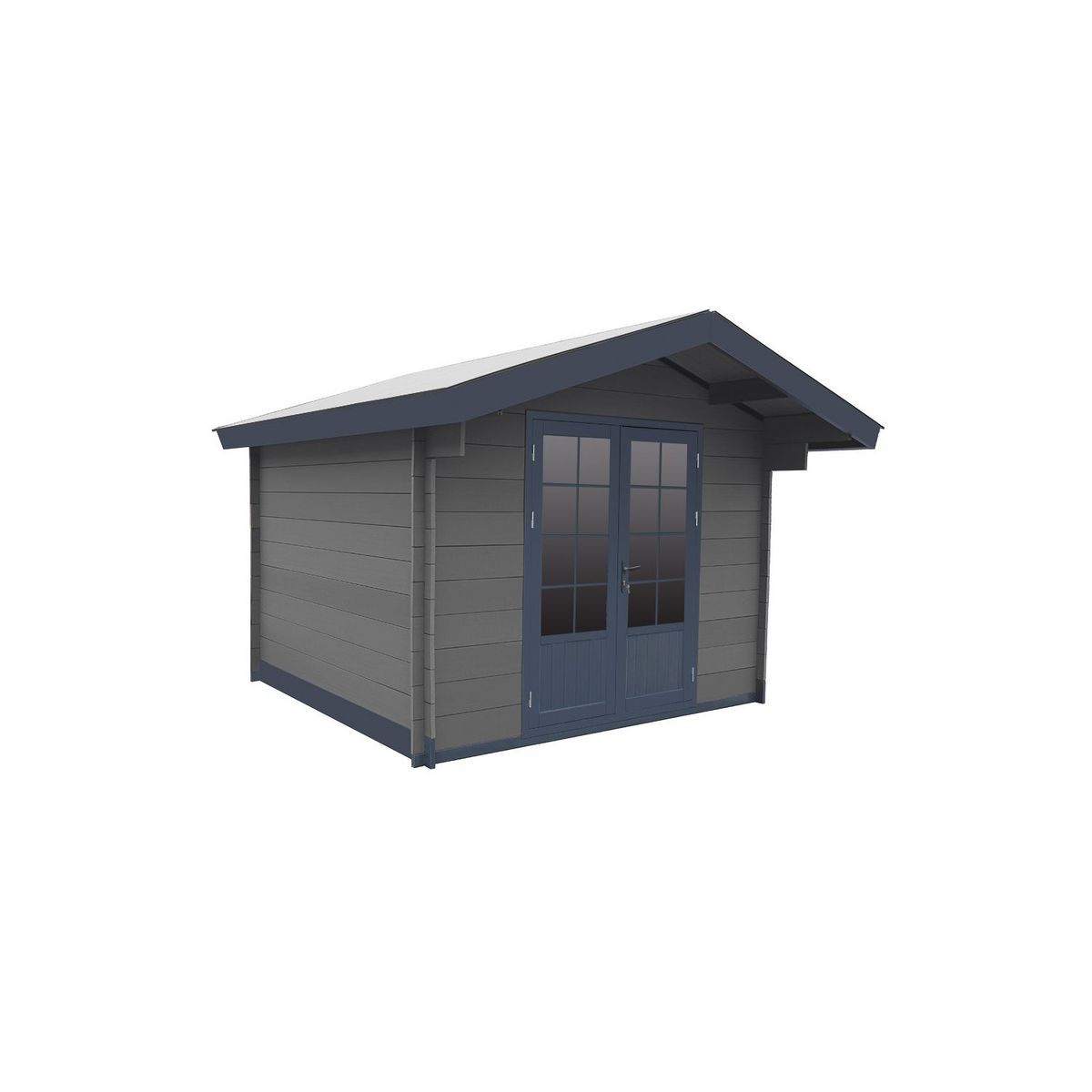 Woodlife garden Abri de jardin composite - 14,44m²- gris  