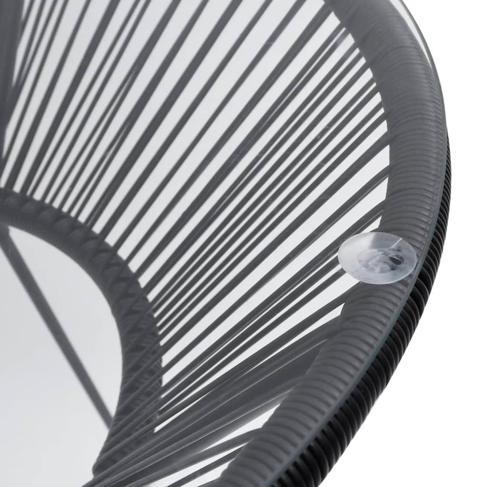 Voir la diapositive 3 : VIDAXL Table a manger de jardin Noir Ø70x74 cm Rotin et verre