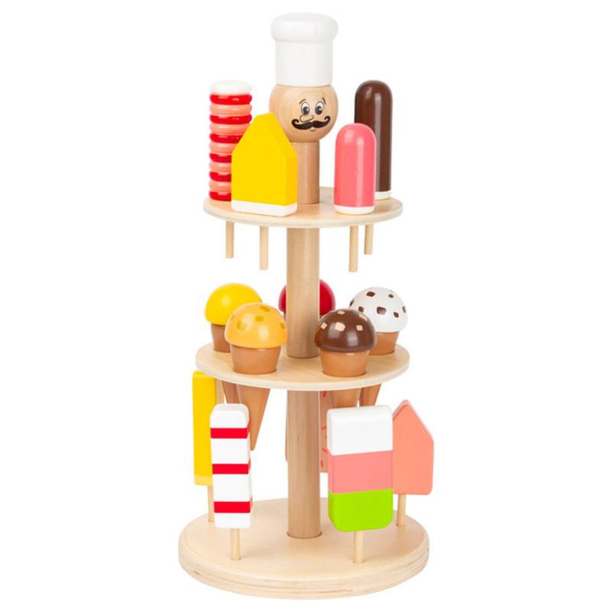 SMALL FOOT Small Foot - Wooden Luigi Ice Cream Stand, 16 pcs. 11488