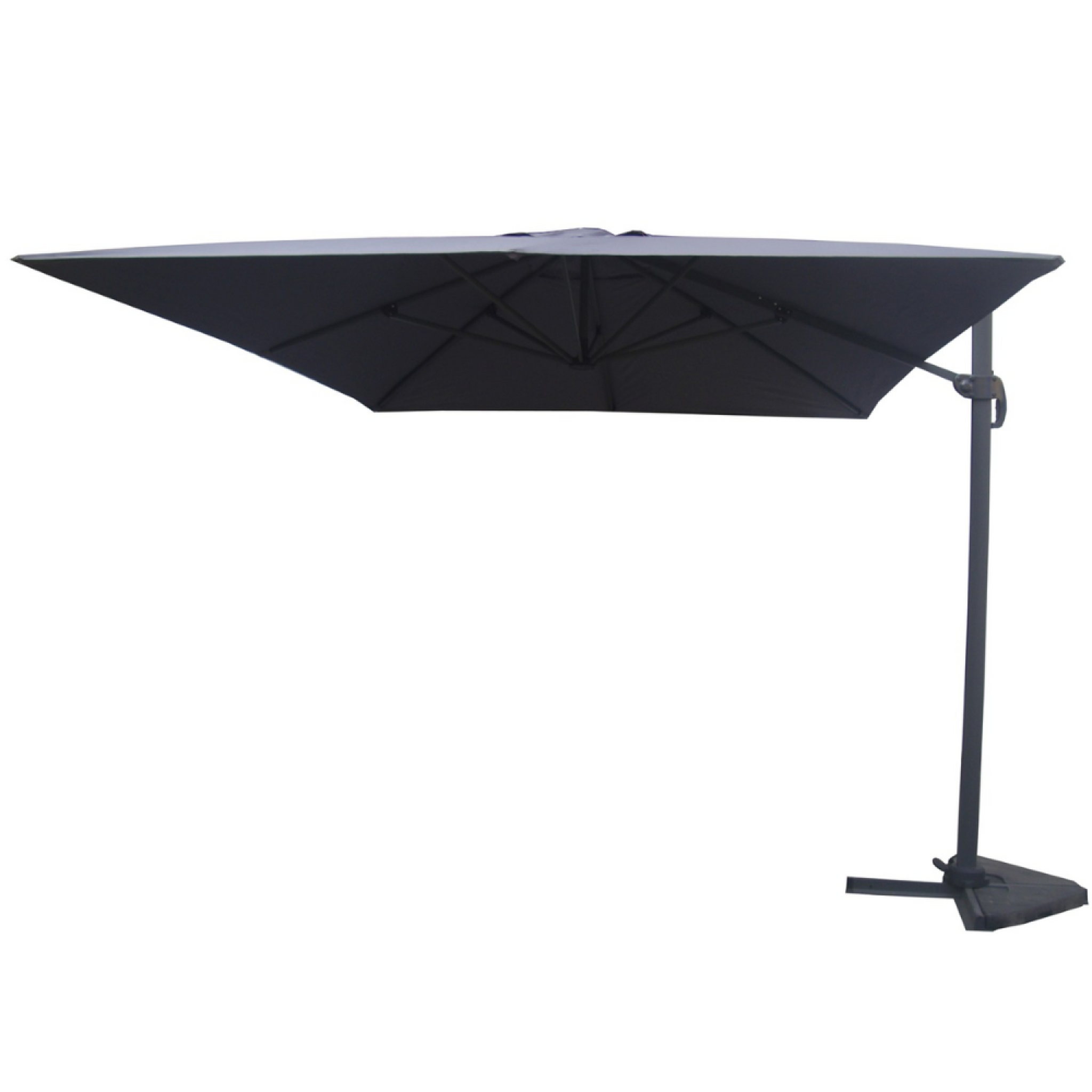Voir la diapositive 5 : CONCEPT USINE Parasol gris déporté rectangle 3 x 4 m cesare