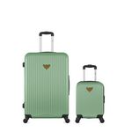 LES P'TITES BOMBES LPB LPB LUGGAGE - LOT DE 2 - Valises grand format et cabine XXS AGATA. Coloris disponibles : Bleu, Beige, Vert, Noir, Rose