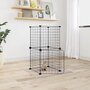 Voir la diapositive 1 : VIDAXL Cage animaux de compagnie a 8 panneaux et porte Noir 35x35 cm