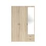 Voir la diapositive 4 : Armoire 3 portes 2 tiroirs 1 miroir L120cm DAISY