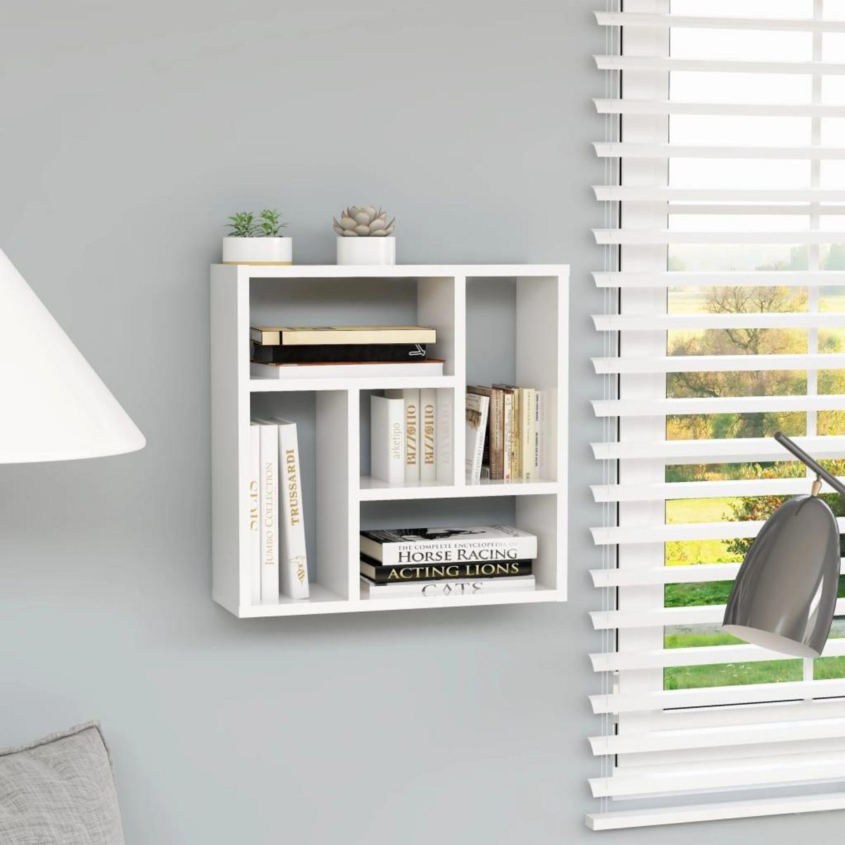 VIDAXL Etagere murale Blanc brillant 45,1x16x45,1 cm Bois d'ingenierie
