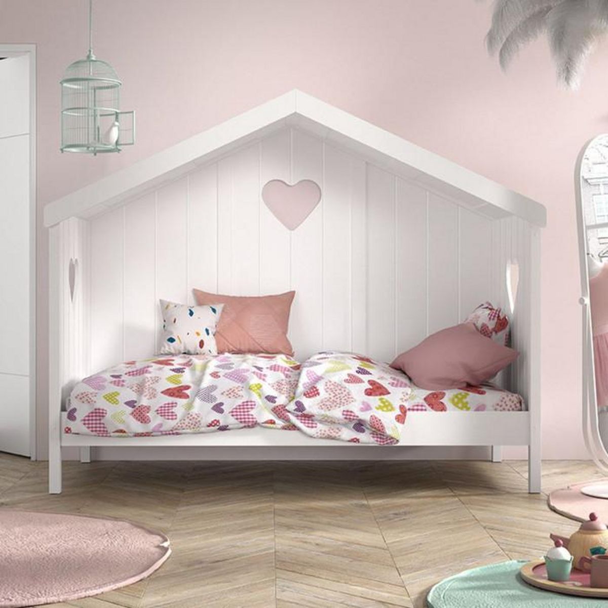 Paris Prix Lit Cabane Enfant Fermé  Amori  90x200cm Blanc