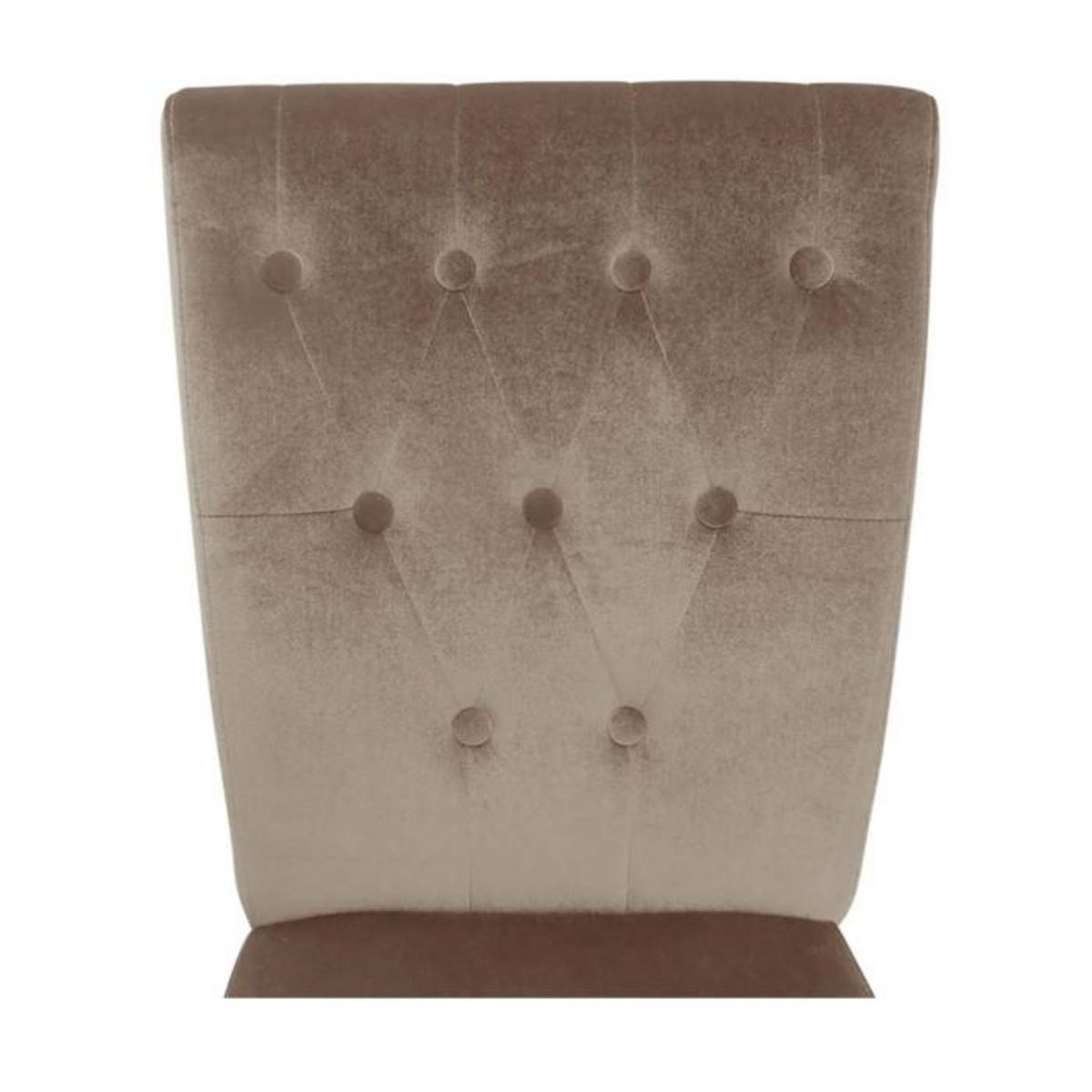 Paris Prix Lot de 2 Chaises Design Velours  Lucky  106cm Taupe