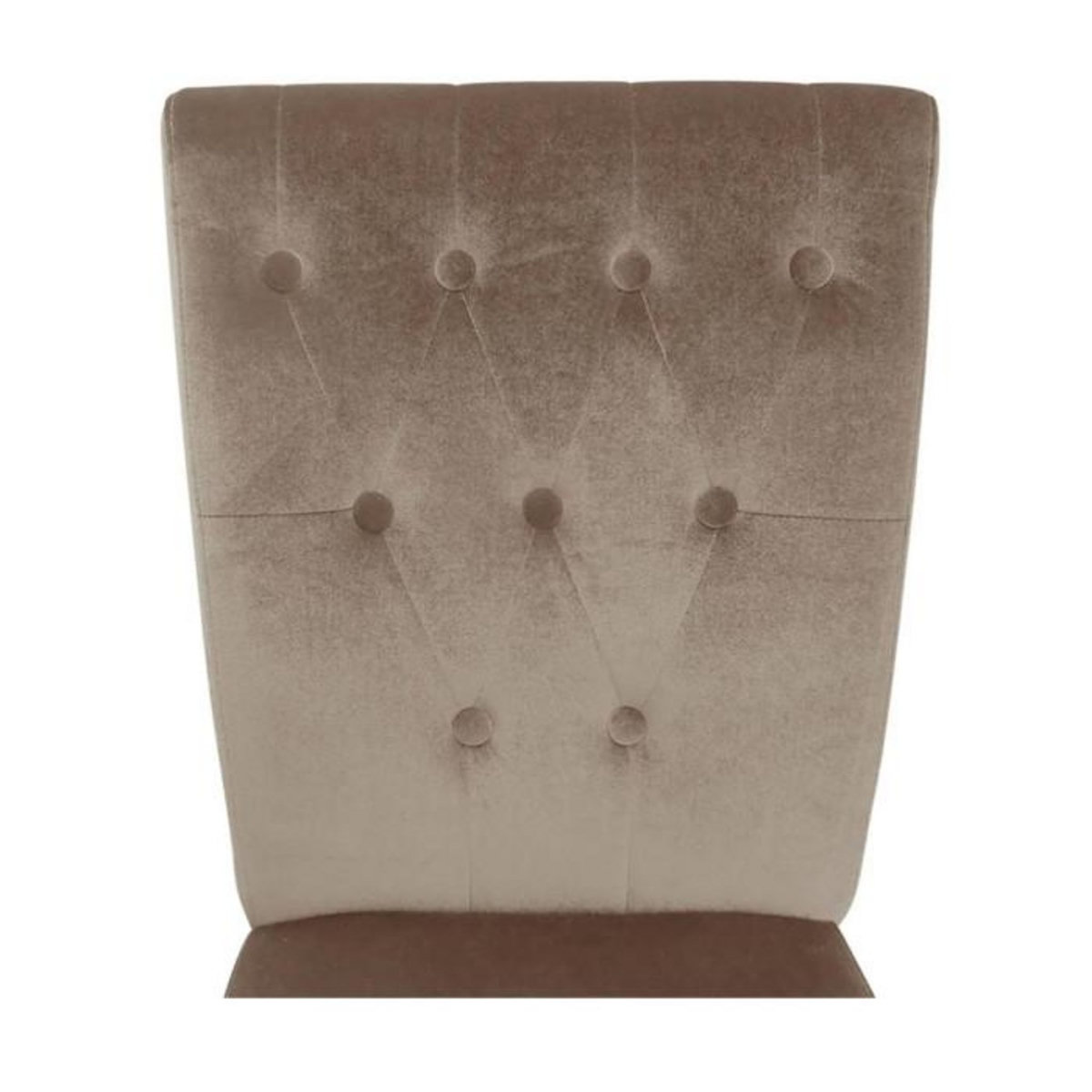 Paris Prix Lot de 2 Chaises Design Velours  Lucky  106cm Taupe