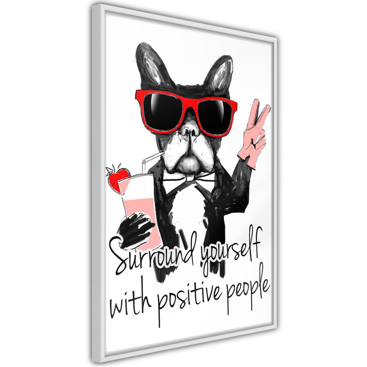 Paris Prix Affiche Murale Encadrée  Positive Bulldog