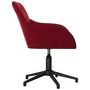 Voir la diapositive 4 : VIDAXL Chaise pivotante de bureau Rouge bordeaux Velours