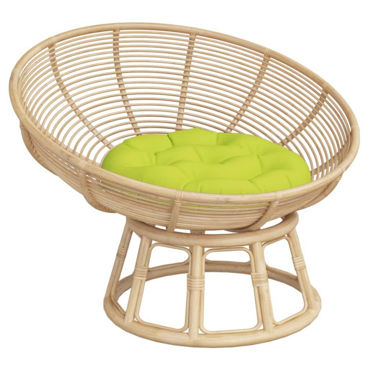 VIDAXL Coussin rond vert vif Ø 60 x11 cm tissu oxford