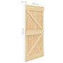 Voir la diapositive 6 : VIDAXL Porte 100x210 cm Bois de pin massif