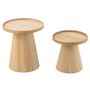 Voir la diapositive 2 : Paris Prix Lot de 2 Tables d'Appoint  Rebord  50cm Naturel