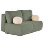 Voir la diapositive 5 : BEST MOBILIER Marvin - canapé 3 places convertible et coffre en fausse fourrure côtelée avec 2 coussins boule inclus