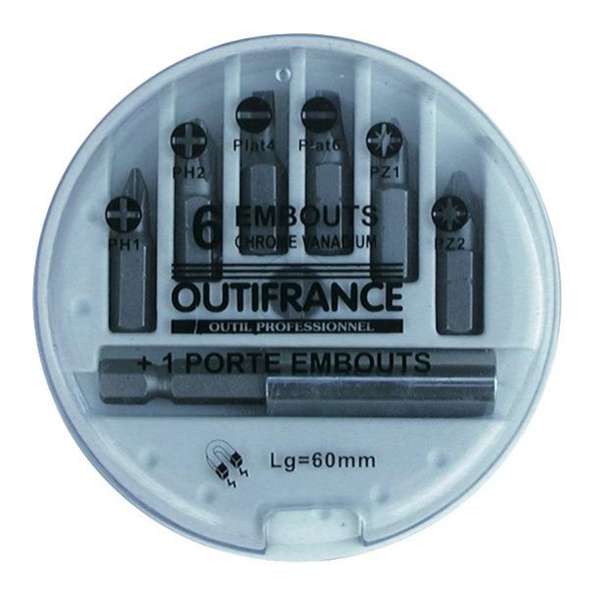 OUTIFRANCE Coffret de 7 embouts de vissage