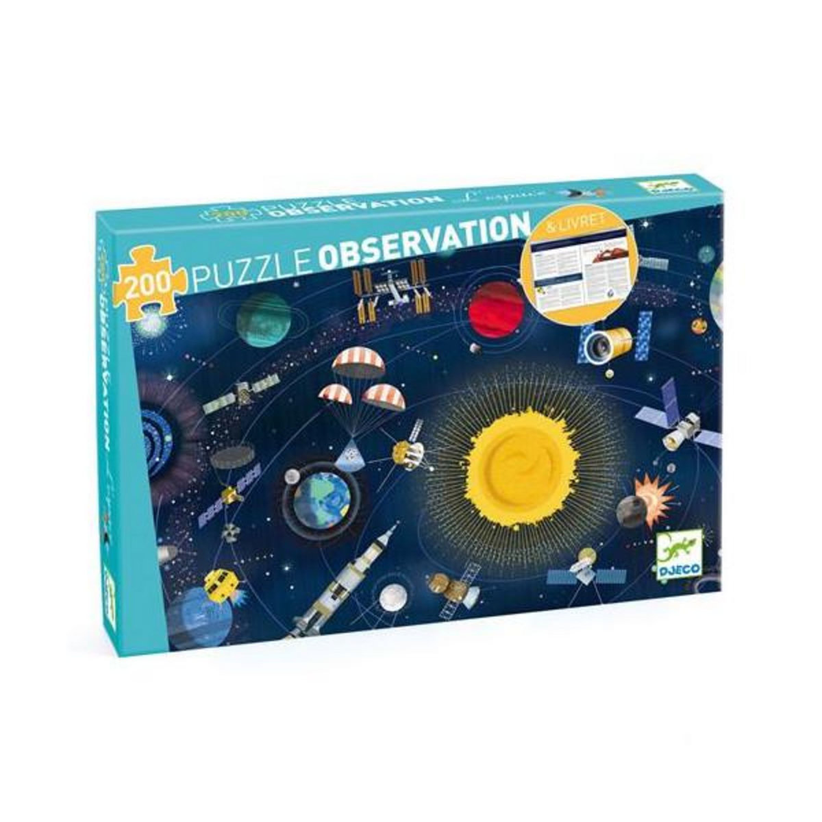 Djeco Puzzle enfant 200 pièces Djeco Observation Espace