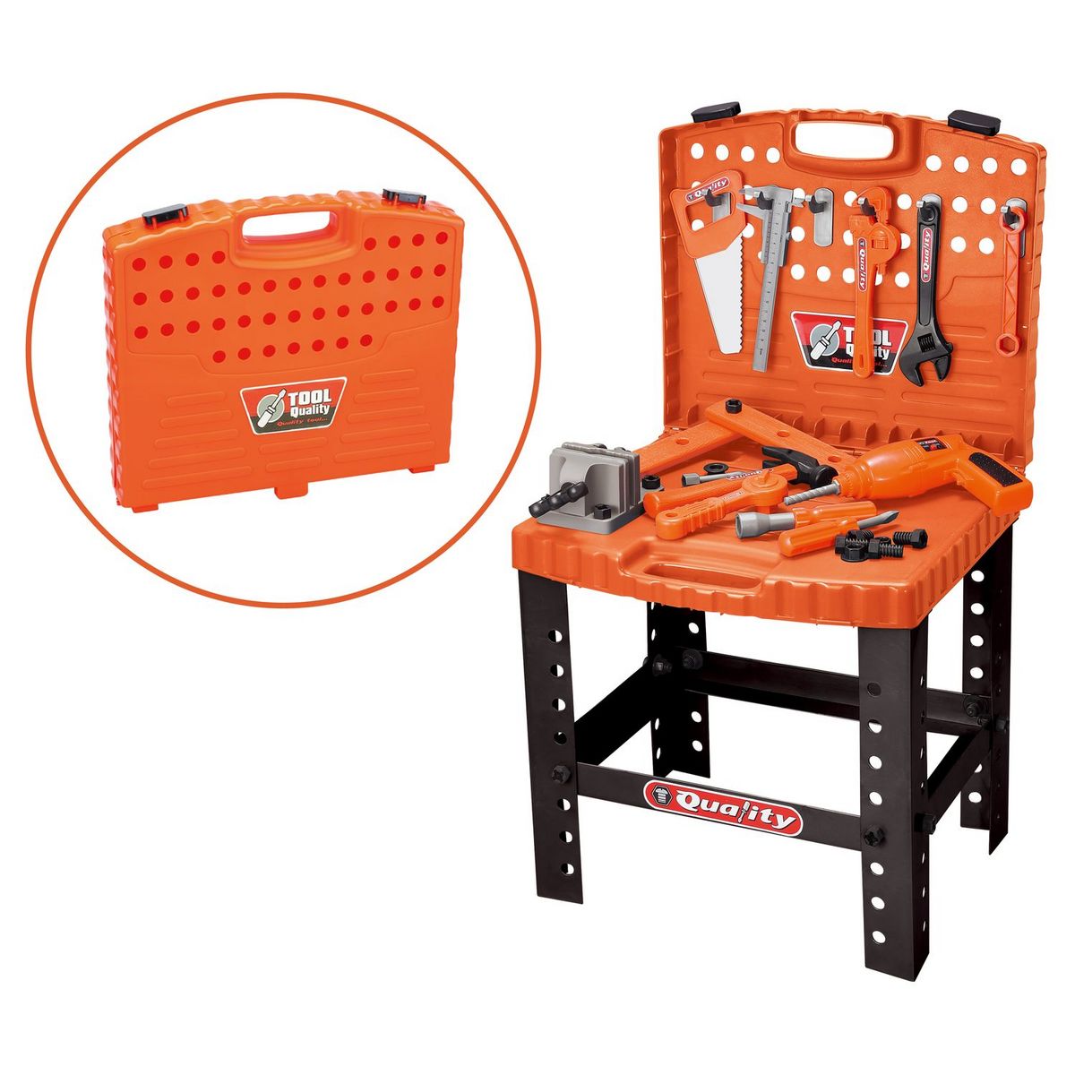 One Two Fun Établi portatif avec outils 