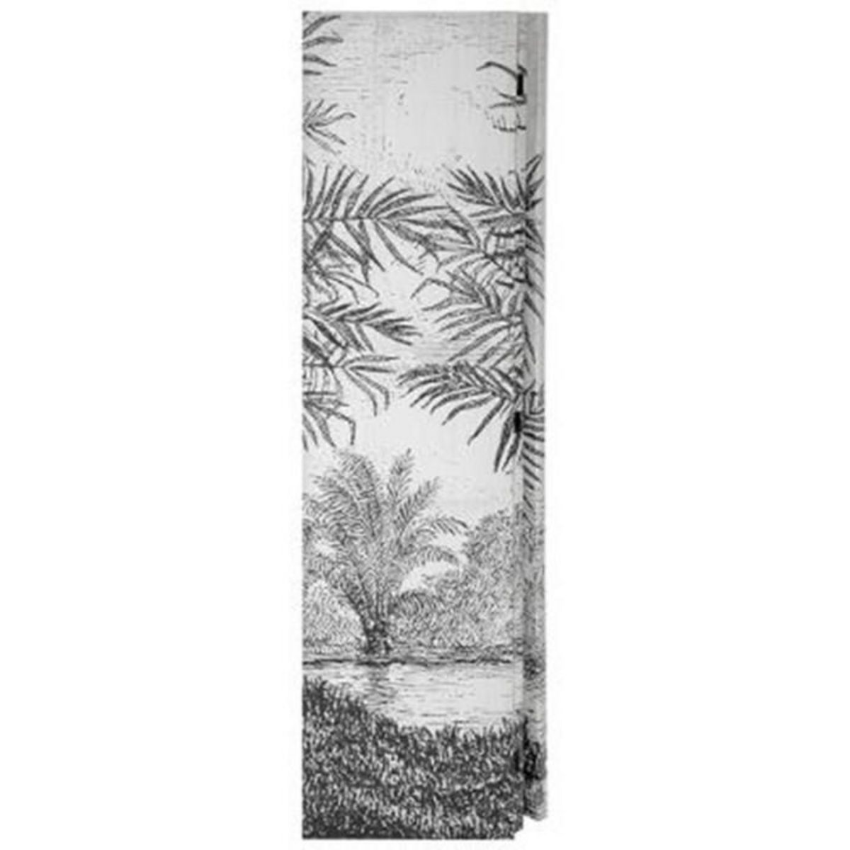 ATMOSPHERA Paravent Imprimé Design  Cuba  121x170cm Noir