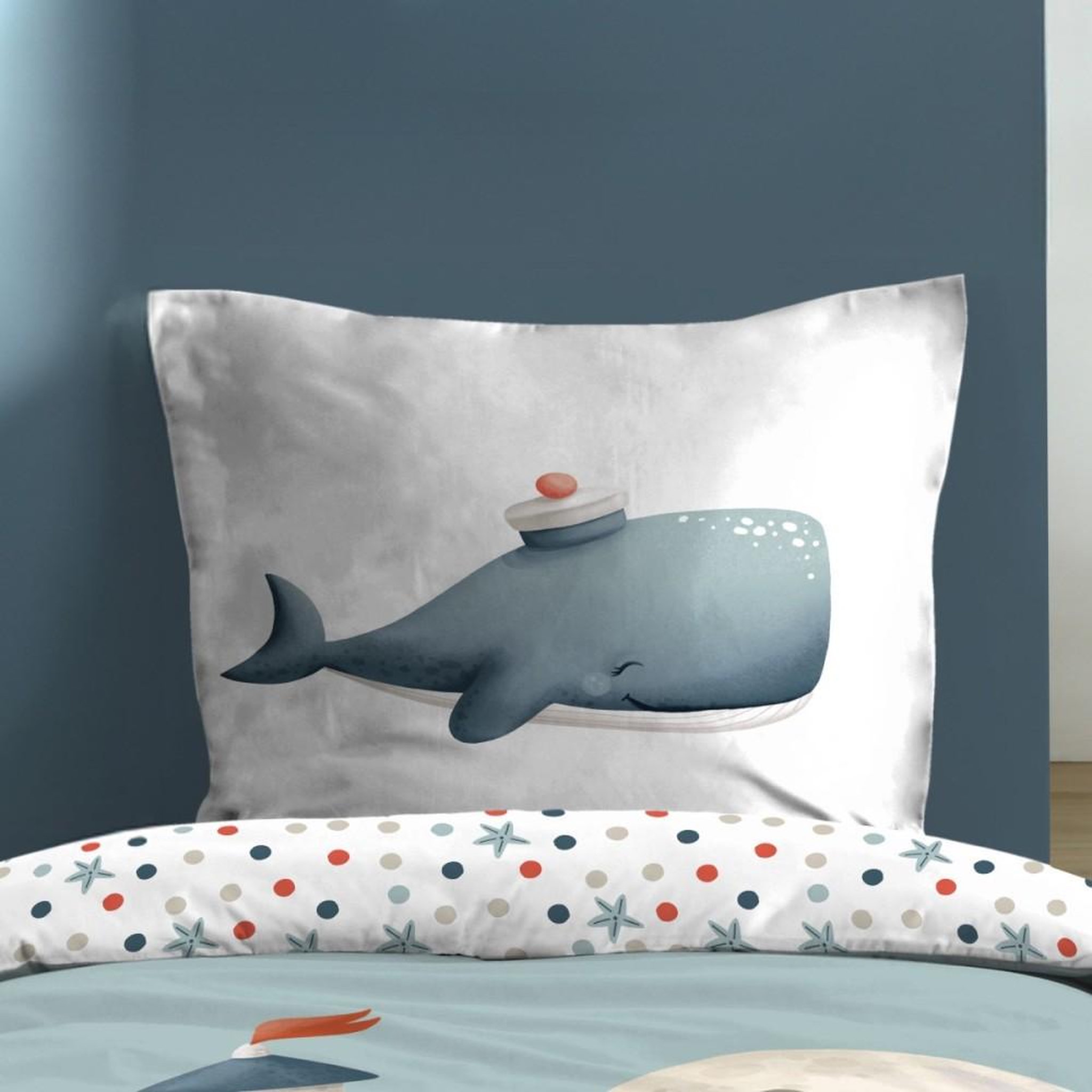 Voir la diapositive 2 : STOF Housse de couette enfant 140x200 + 1 taie coton 57 fils