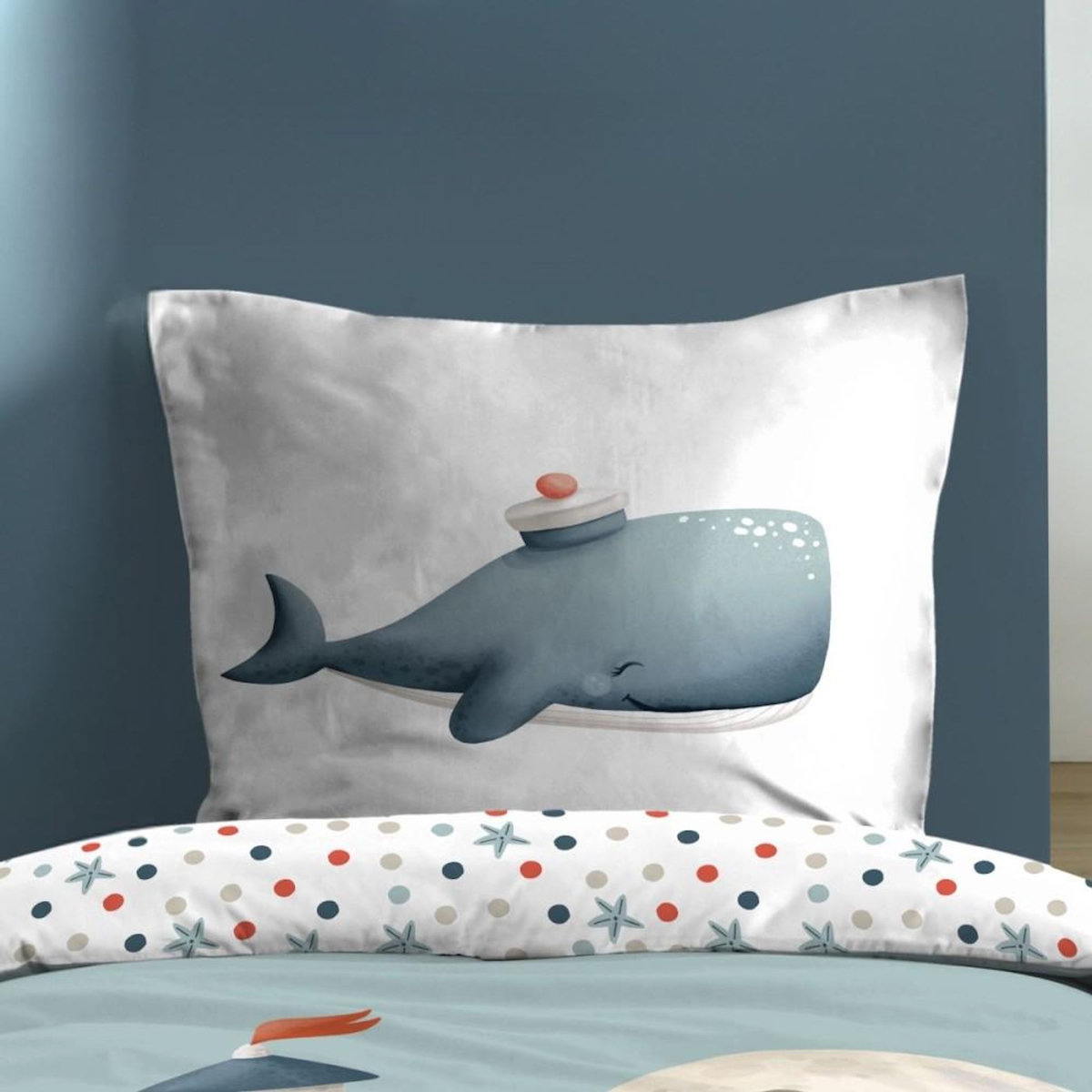 STOF Housse de couette enfant 140x200 + 1 taie coton 57 fils