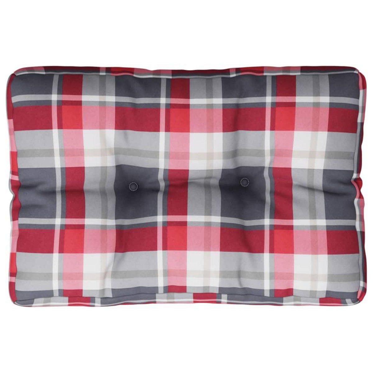 VIDAXL Coussin de palette motif a carreaux rouge 60x40x12 cm tissu