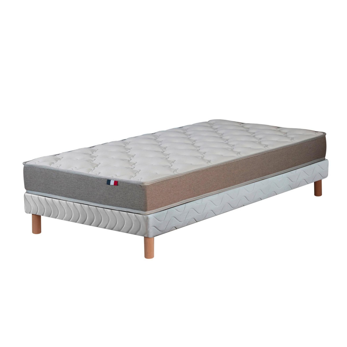 IDLITERIE Ensemble matelas mousse réversible STRATUS et sommier - confort français