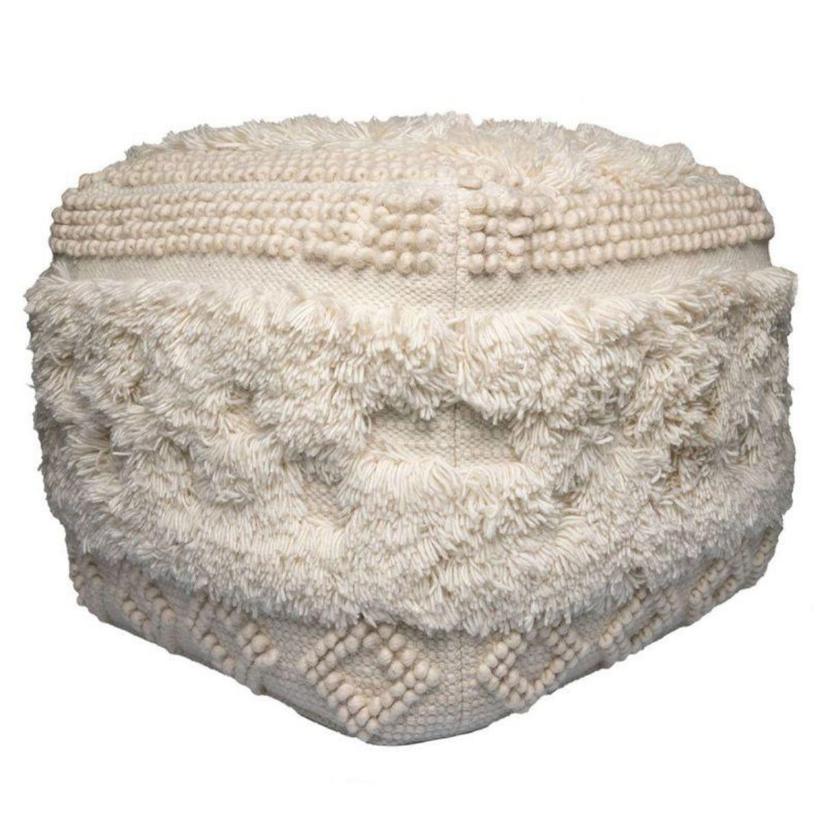 Paris Prix Pouf Bohème Fait à la Main  Bohist  50cm Naturel