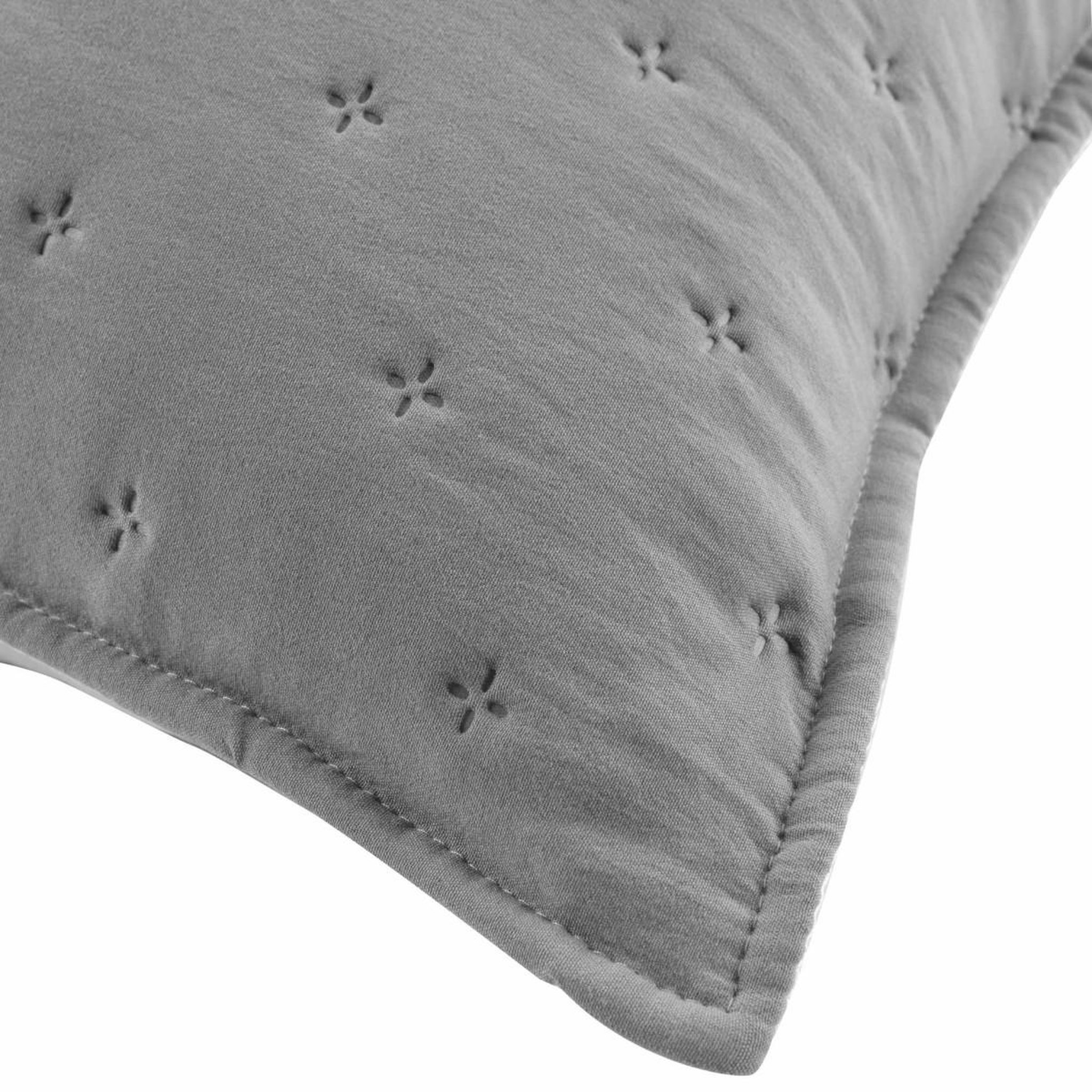 Voir la diapositive 3 : Douceur d'Intérieur Housse de coussin  mellow  60x60cm gris & blanc
