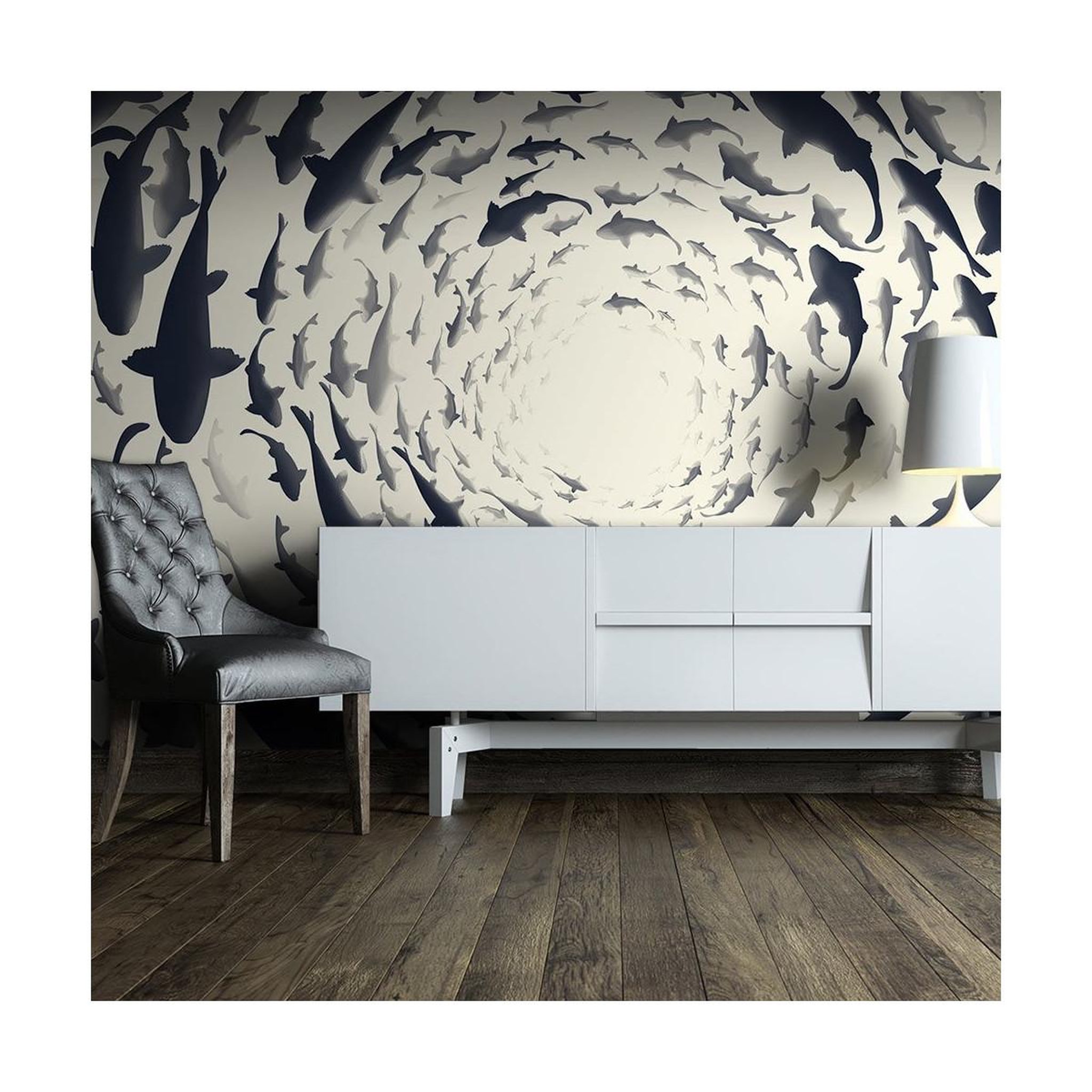 Voir la diapositive 1 : Paris Prix Papier peint  fish swirl