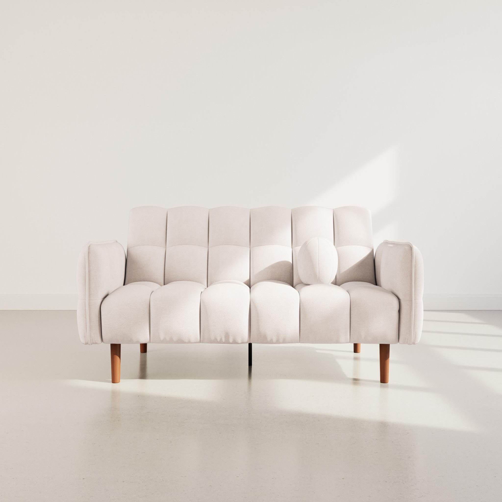 Voir la diapositive 2 : BEST MOBILIER Adam - canapé convertible clic-clac 2 places en tissu texturé