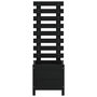Voir la diapositive 5 : VIDAXL Jardiniere avec support noir 39x39,5x114 cm bois de pin massif