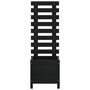 Voir la diapositive 5 : VIDAXL Jardiniere avec support noir 39x39,5x114 cm bois de pin massif