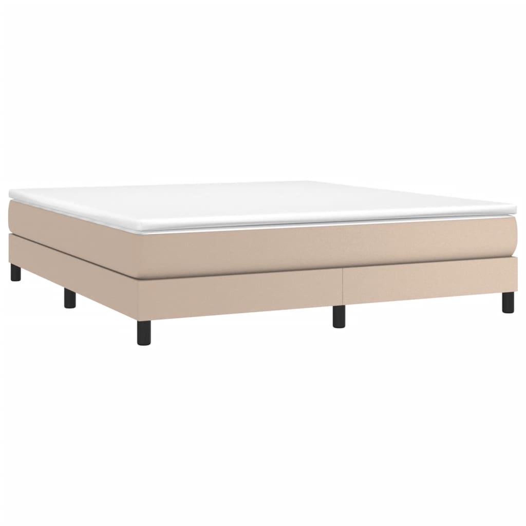 Voir la diapositive 3 : VIDAXL Cadre de lit sans matelas cappuccino 160x200 cm similicuir