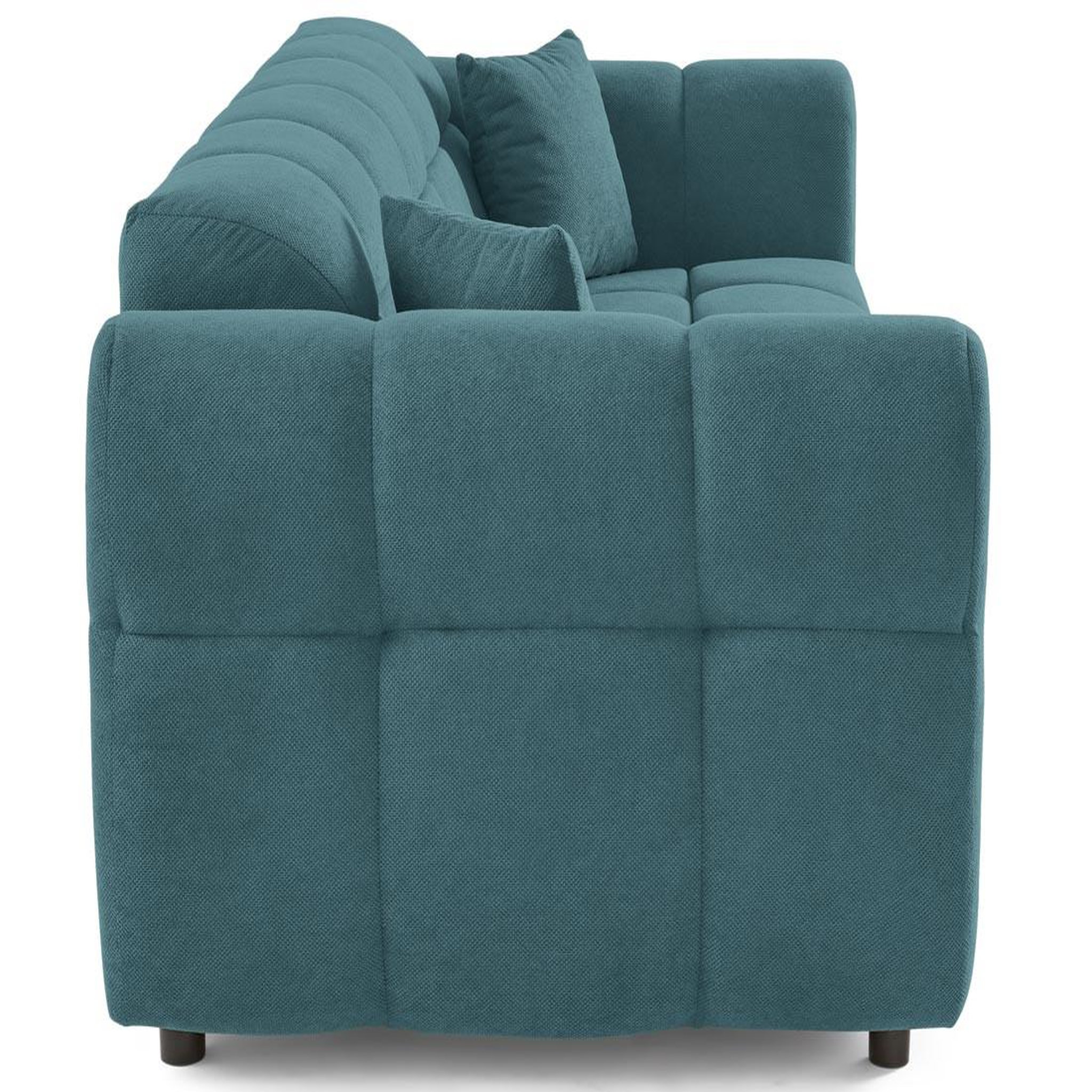 Voir la diapositive 5 : BEST MOBILIER Ray - canapé droit 3 places en tissu texturé