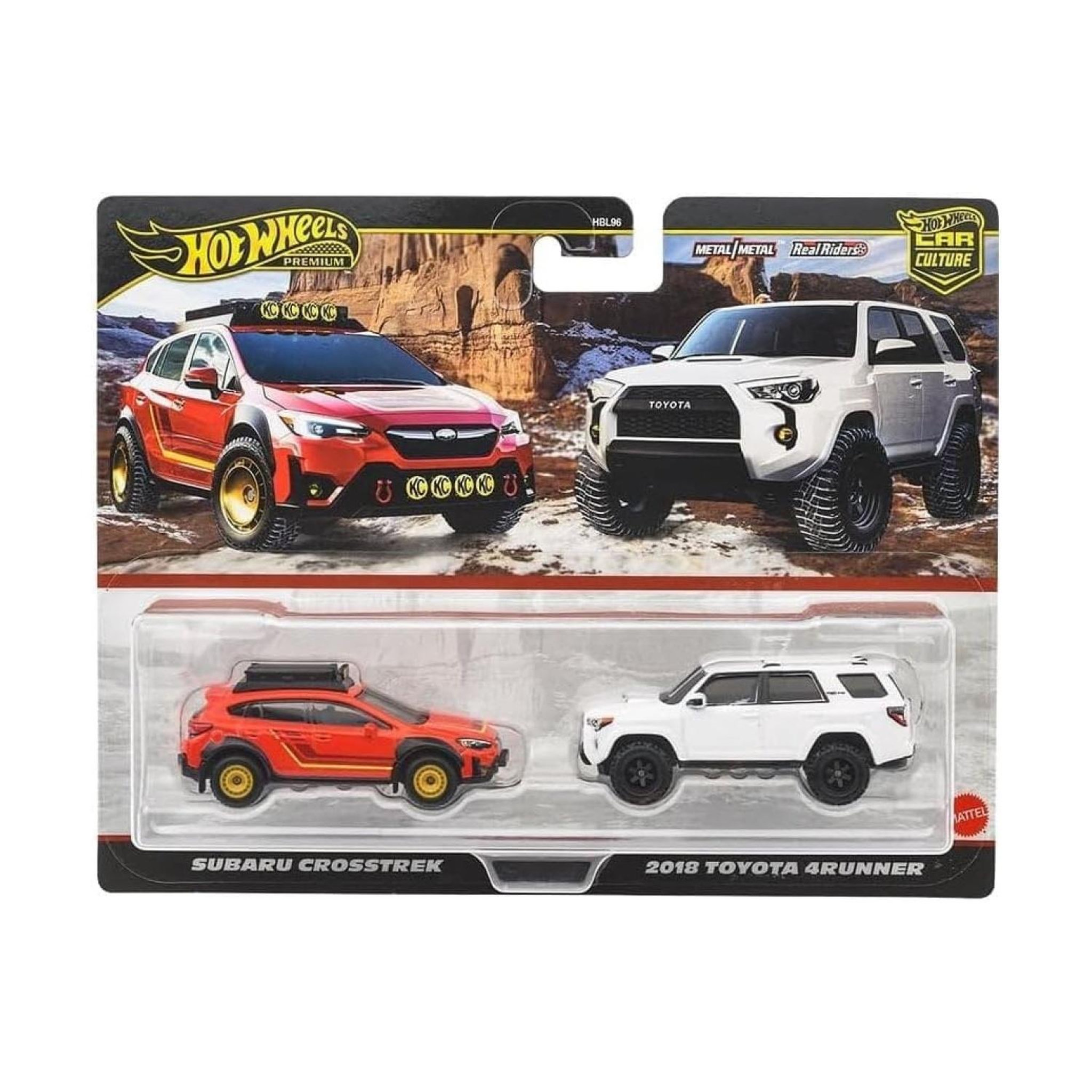 MATTEL Hot Wheels Pack de 2 véhicules - Subaru et Toyota