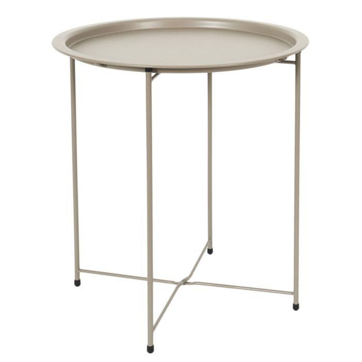 Paris Prix Table d'Appoint en Métal  Sienna  50cm Beige