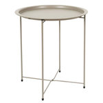 Paris Prix Table d'Appoint en Métal  Sienna  50cm Beige